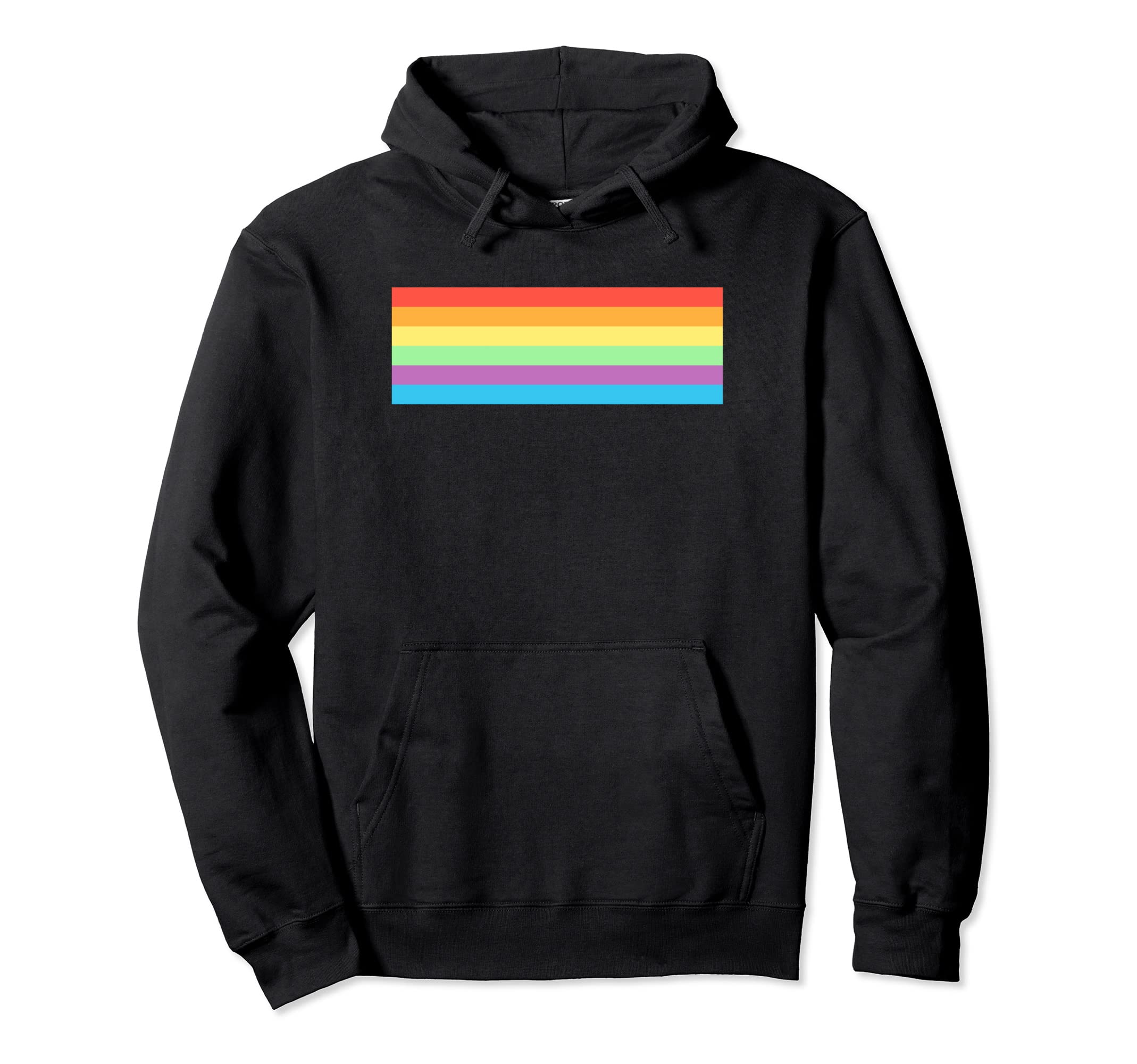 Rainbow Stripes 80S Y2K Aesthetic Hoodie - Casual Everyday Wear for Adults - T-Shirt, Sweatshirt, Hoodie