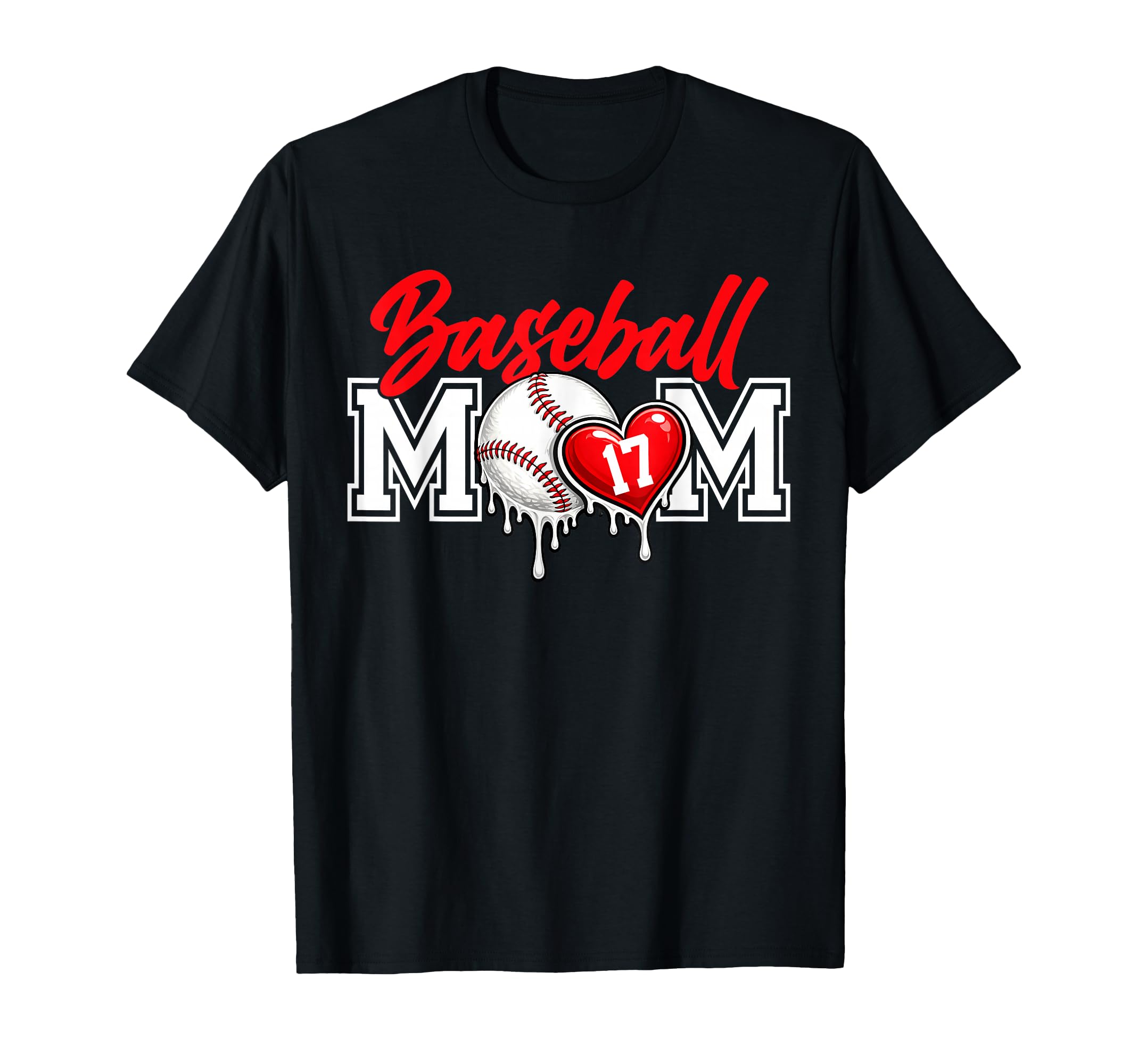 Personalized Proud Mom Jersey Number 17 T-Shirt - Trendy Graphic Unisex - T-Shirt, Sweatshirt, Hoodie