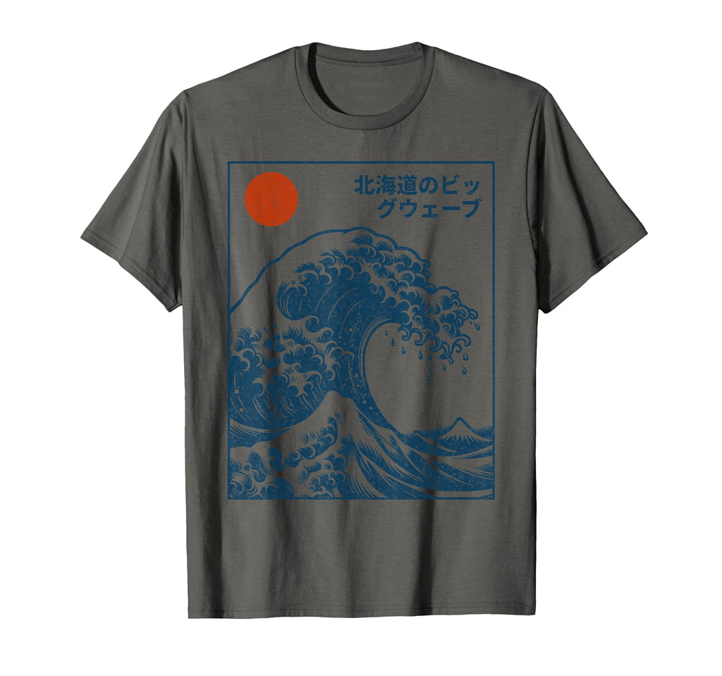 Great Wave Otaku Surfing Japanese T-Shirt - Graphic Print Men Women - T-Shirt, Sweatshirt, Hoodie