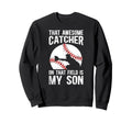 Baseball Catcher Mom Proud Sweatshirt - Aesthetic Graphic for Adults - T-Shirt, Sweatshirt, Hoodie