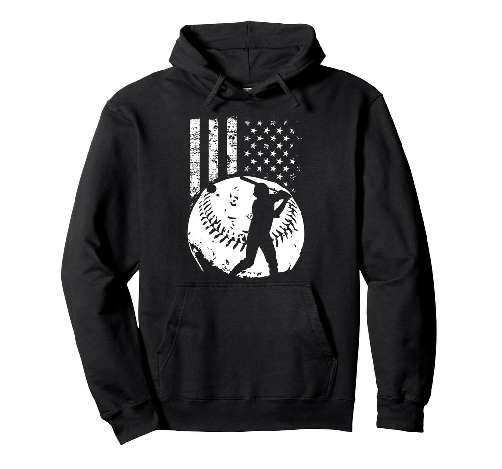 Patriotic American Flag Baseball Hoodie - Streetwear Style Men Women - T-Shirt, Sweatshirt, Hoodie