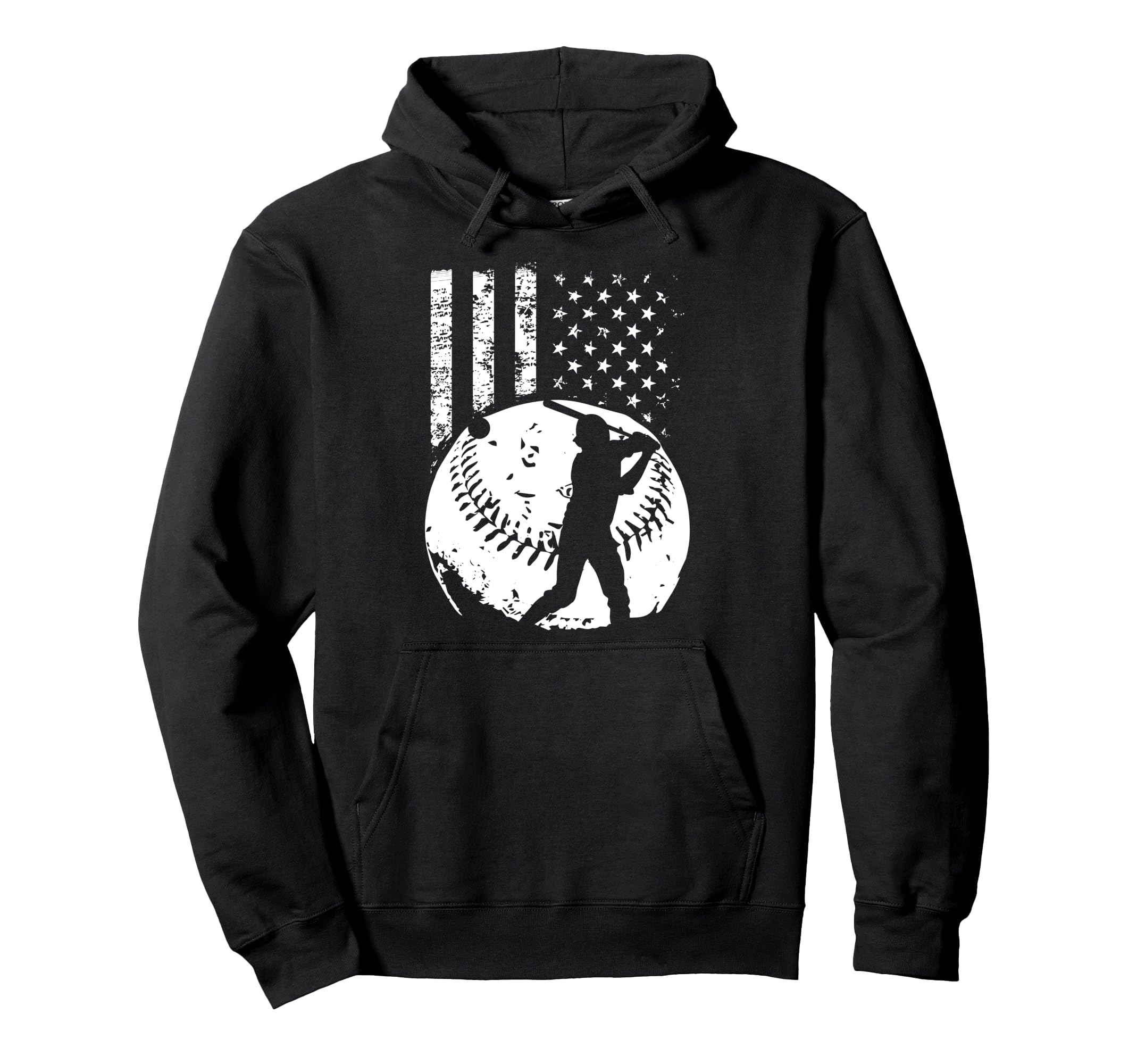 Patriotic American Flag Baseball Hoodie - Streetwear Style Men Women - T-Shirt, Sweatshirt, Hoodie