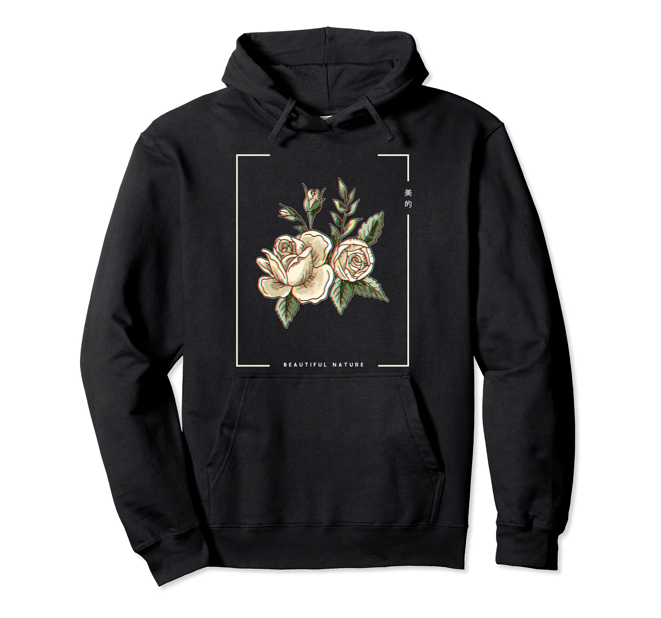 Japanese Aesthetic Vaporwave Nature Hoodie - Custom Art Print for Adults - T-Shirt, Sweatshirt, Hoodie