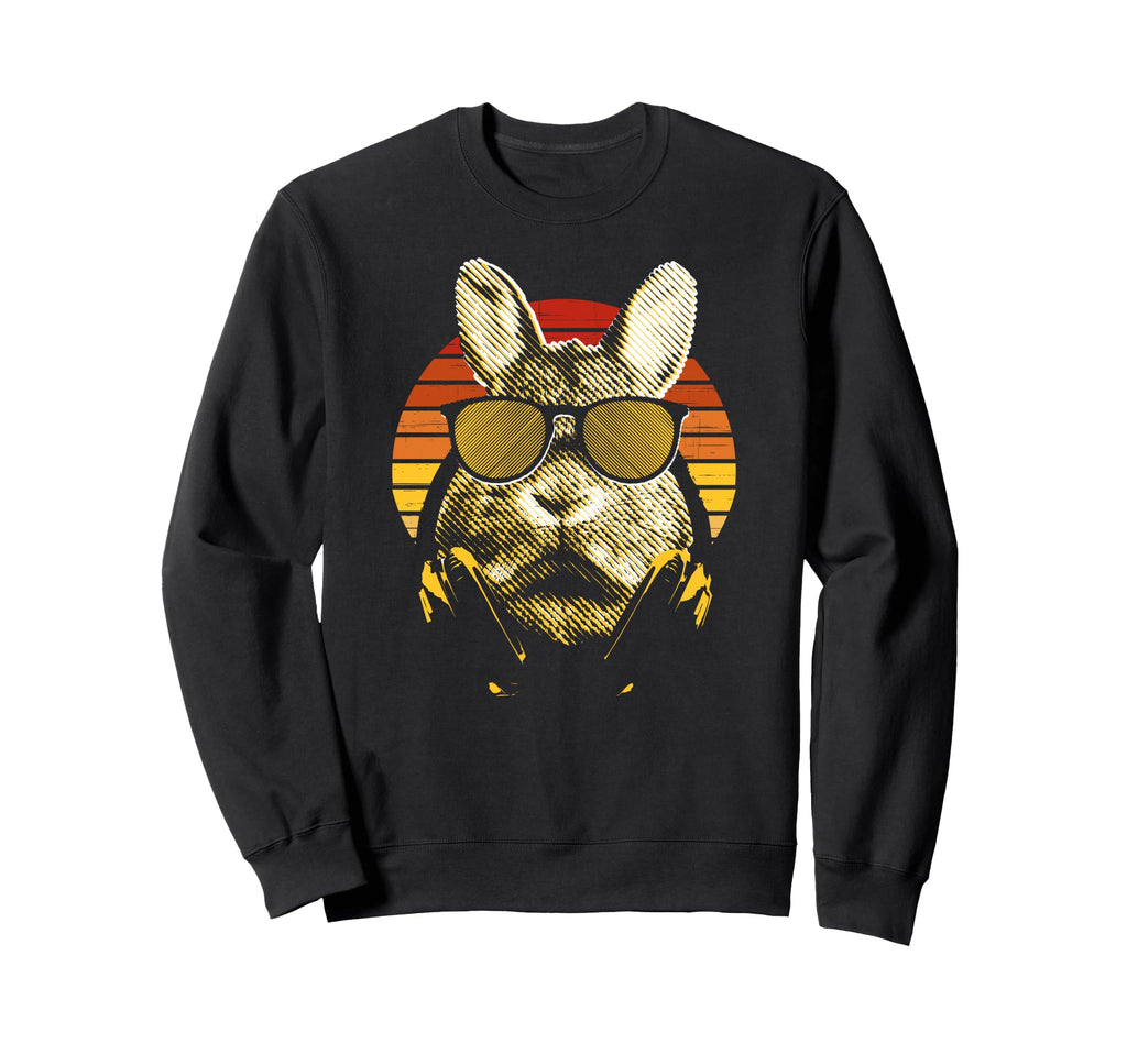 Bunny Rabbit Animal Glasses And Sweatshirt - Minimalist Print Unisex - T-Shirt, Sweatshirt, Hoodie