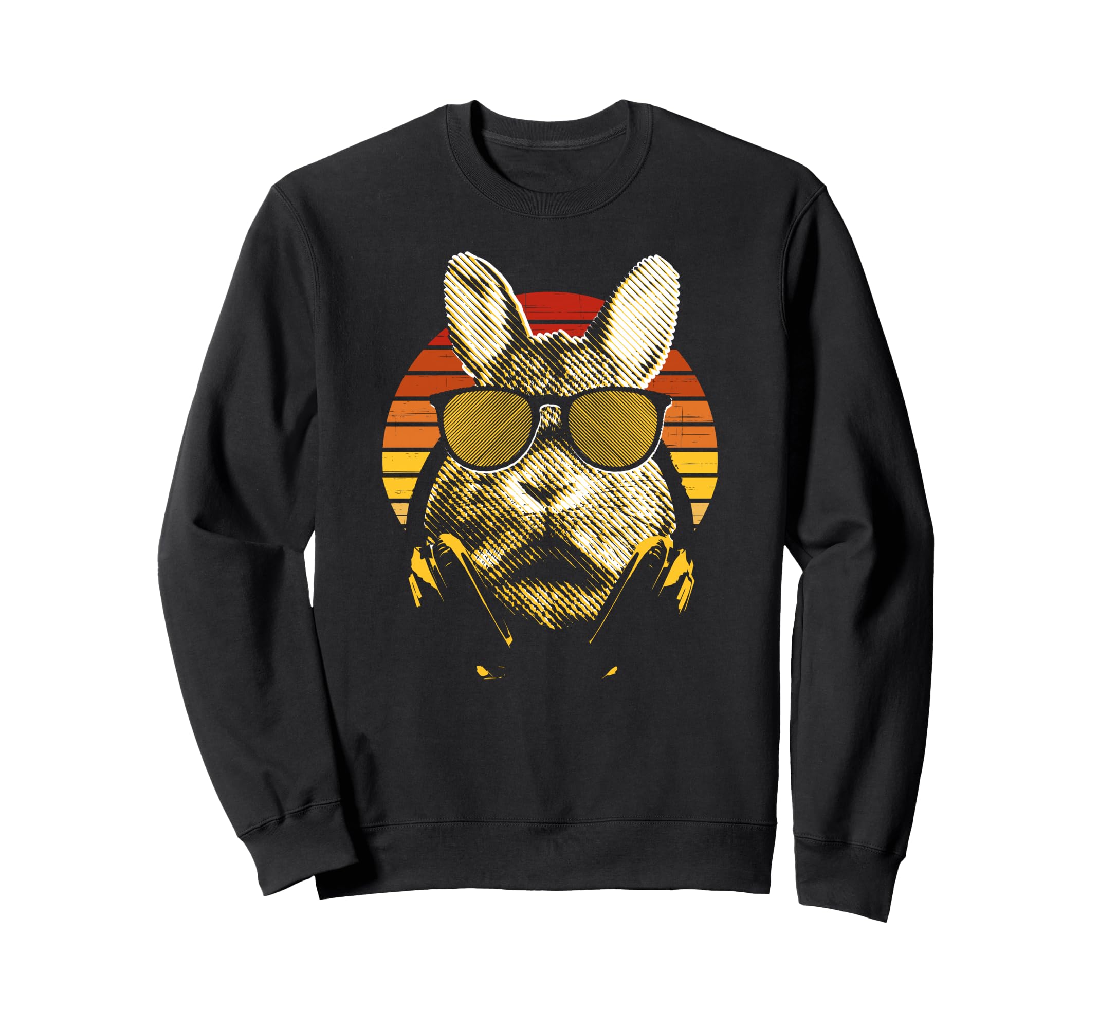 Bunny Rabbit Animal Glasses And Sweatshirt - Minimalist Print Unisex - T-Shirt, Sweatshirt, Hoodie