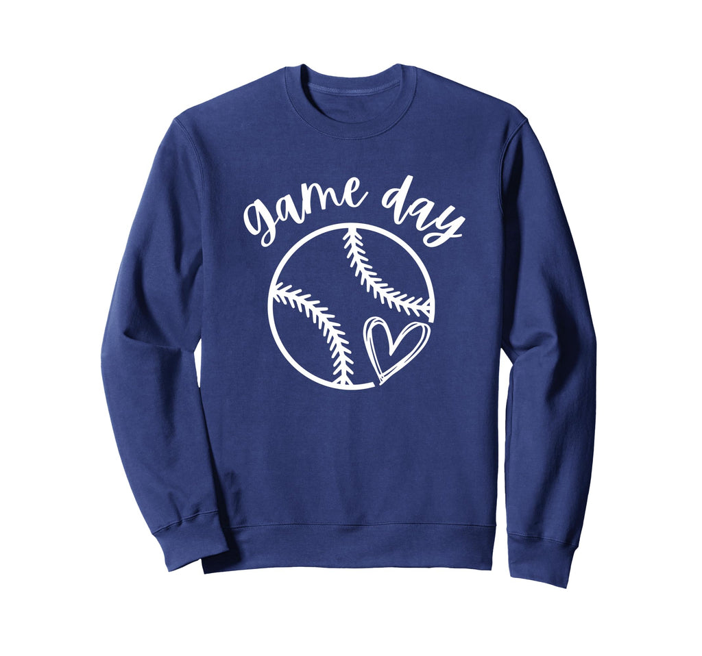 Game Day Softball Heart Love Womens Sweatshirt - Graphic Print Men Women - T-Shirt, Sweatshirt, Hoodie