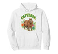 Capybara Groovy Floral Capybara Hoodie - Minimalist Print Men Women - T-Shirt, Sweatshirt, Hoodie