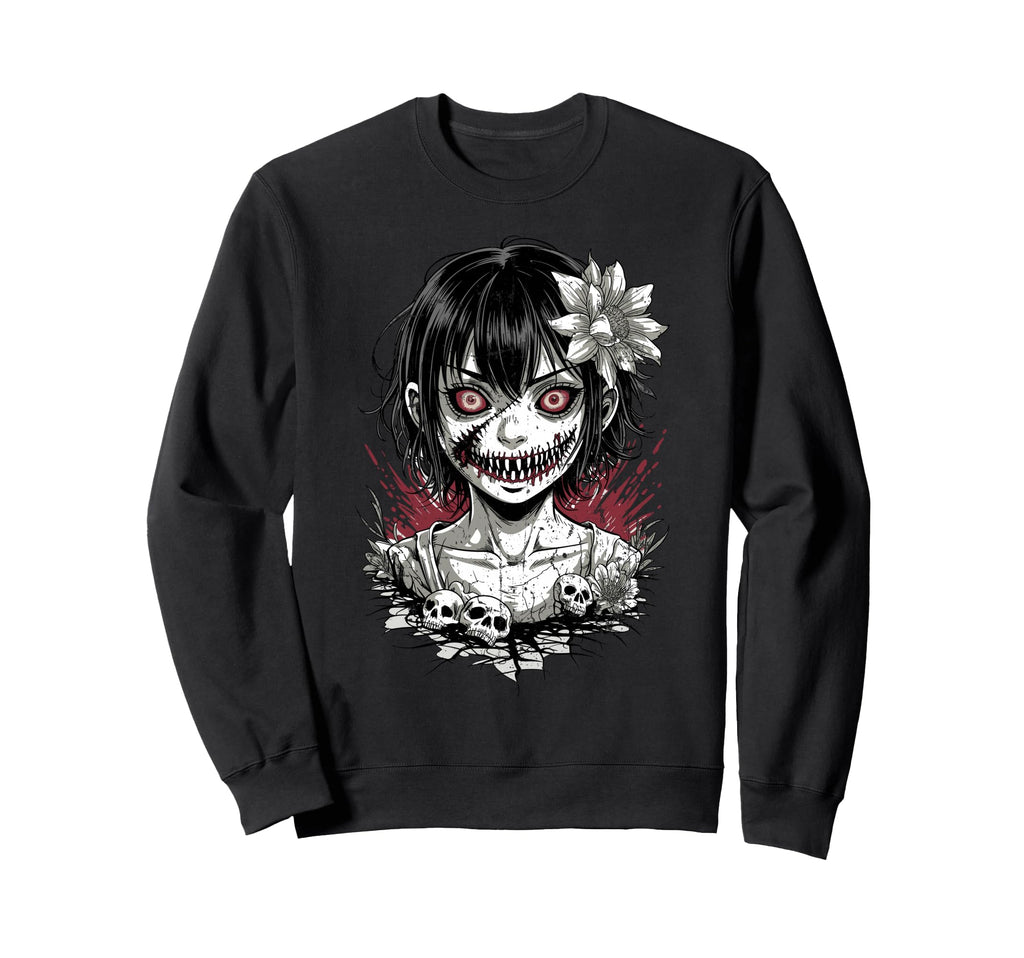 Japanese Goth Hannya Oni Mask Sweatshirt - Streetwear Style for Adults - T-Shirt, Sweatshirt, Hoodie