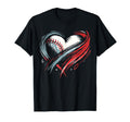 Game Day Baseball Heart Love Mom T-Shirt - Fun Novelty Design for Adults - T-Shirt, Sweatshirt, Hoodie