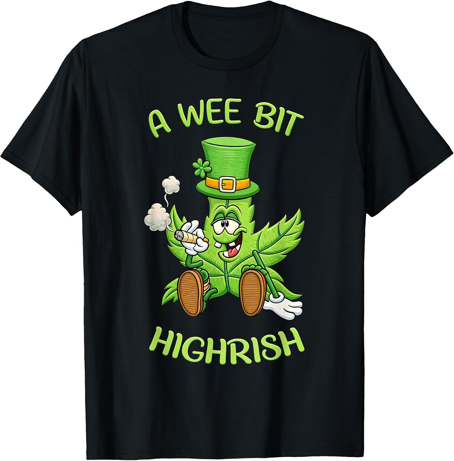 A Wee Bit Highrish 420 Weed Merch Co. - Adult & Kids T-Shirts, Sweatshirts & Hoodies apparel design preview 1
