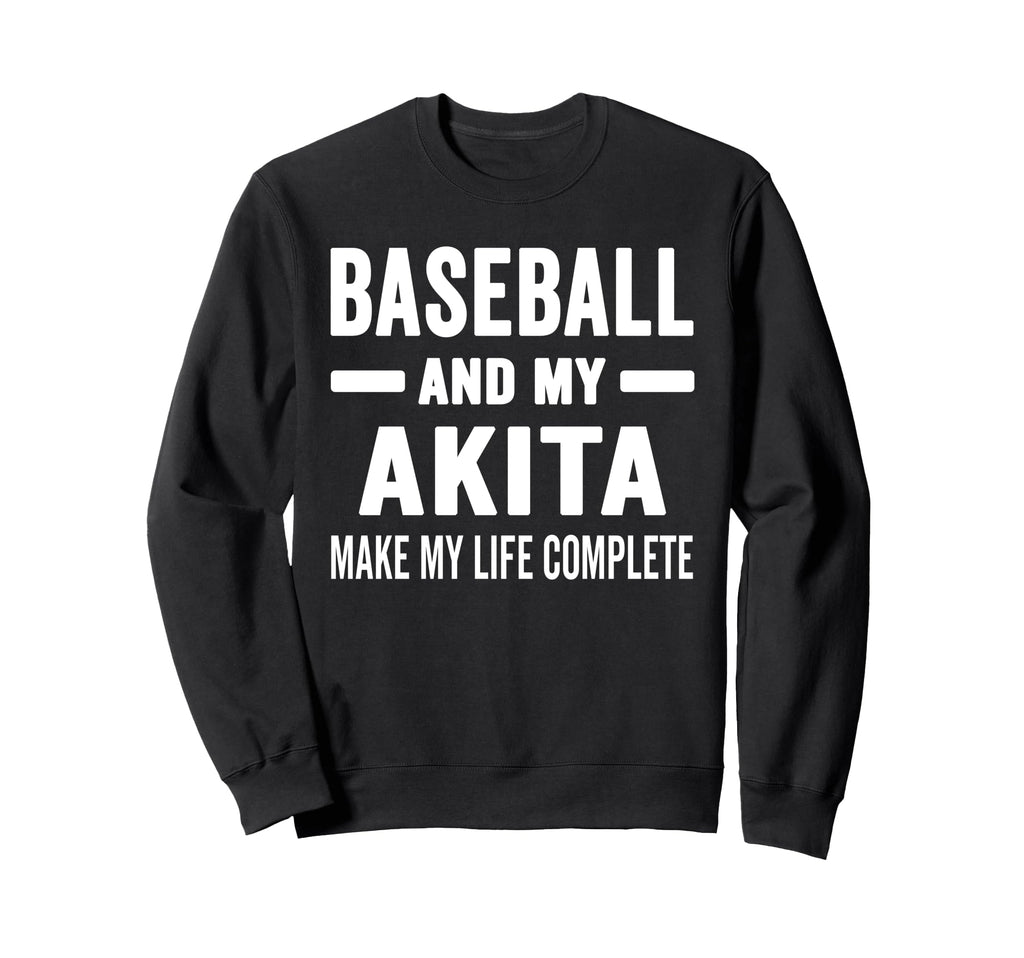 Baseball And My Akita Mama Dog Sweatshirt - Minimalist Print Men Women - T-Shirt, Sweatshirt, Hoodie