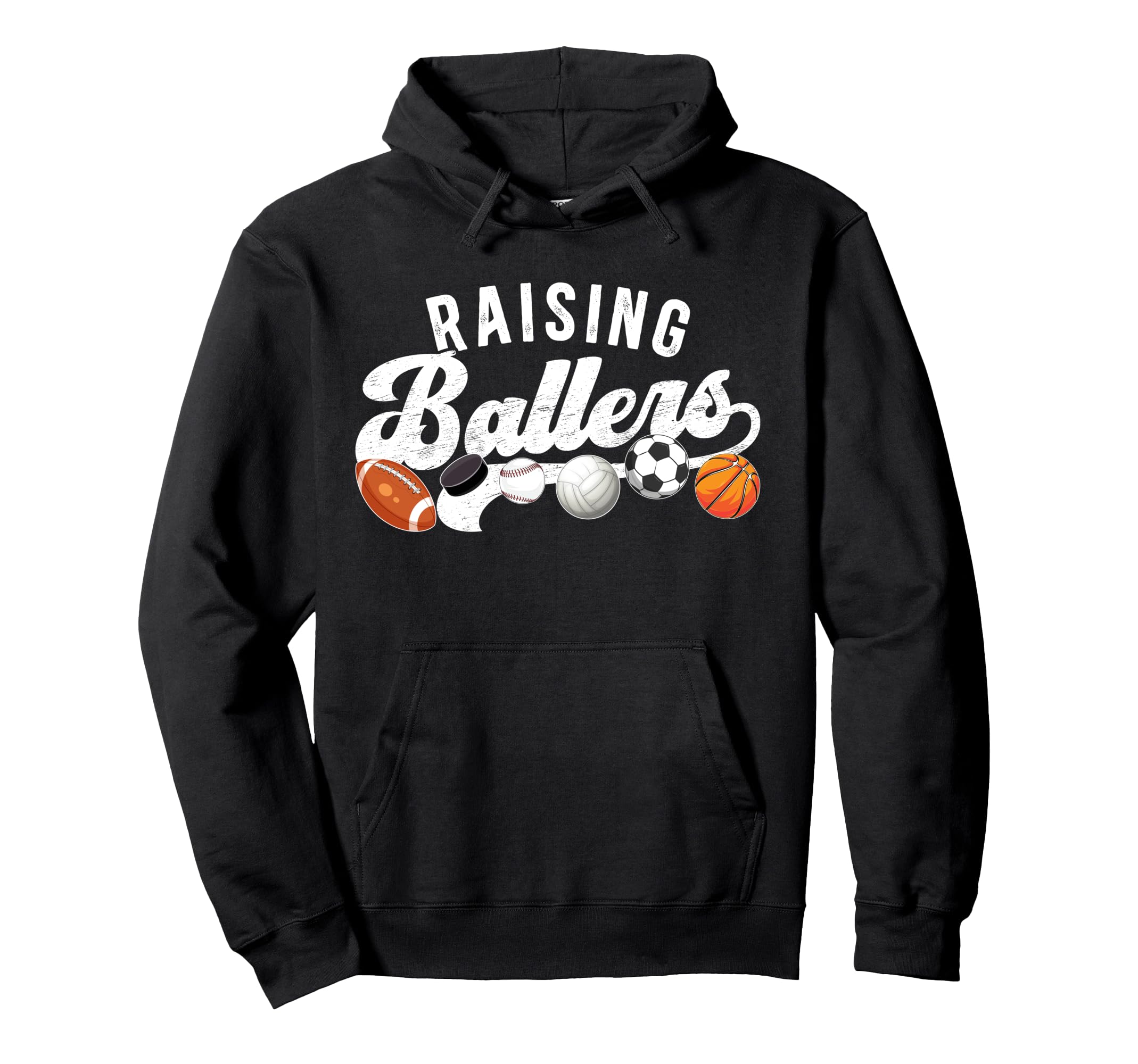 Raising Ballers Sports Dad Sports Father Hoodie - Custom Art Print Unisex - T-Shirt, Sweatshirt, Hoodie