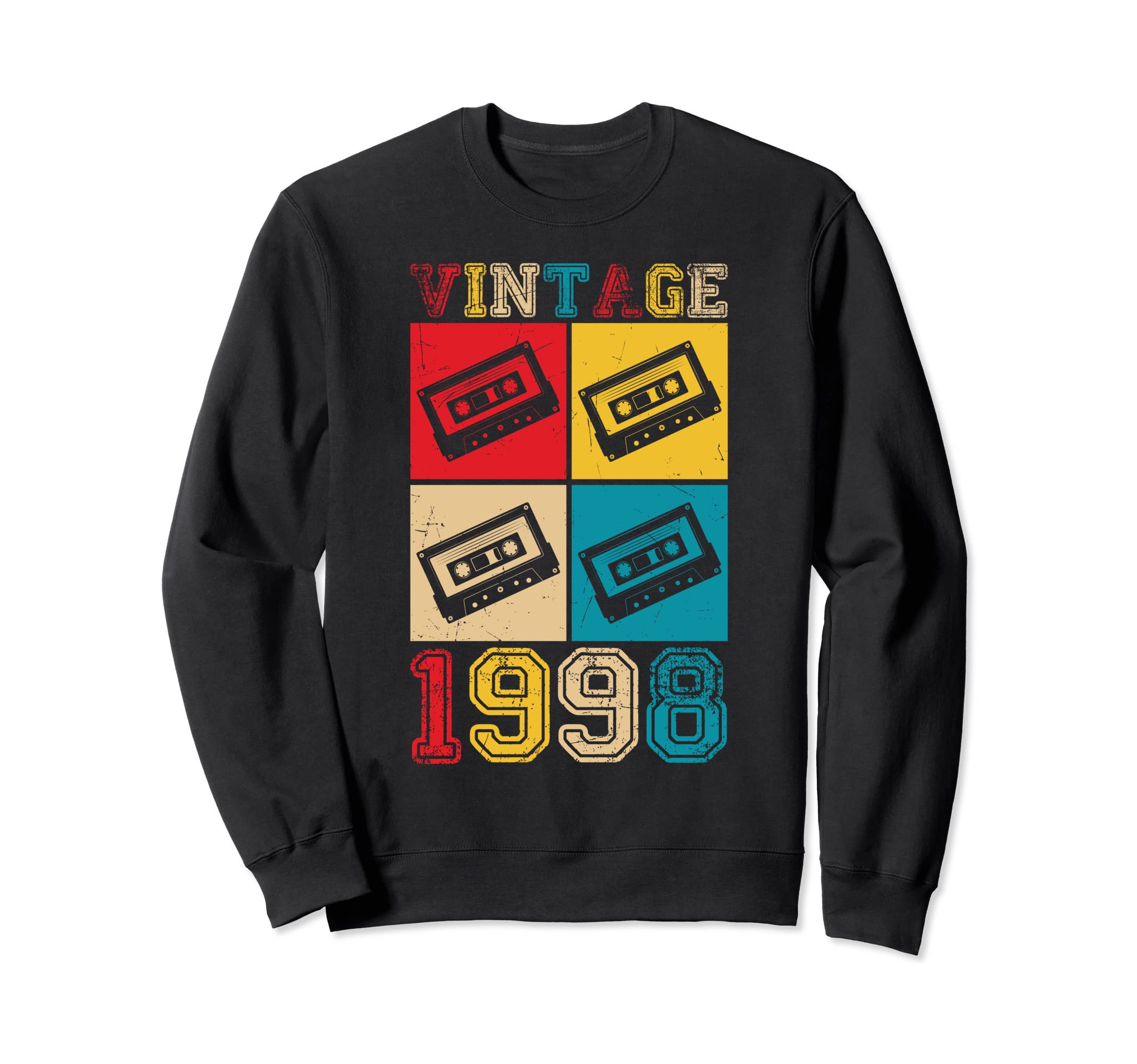 Born 1998 Cassette Tape 25 Years Old Sweatshirt - Unique Graphic Unisex - T-Shirt, Sweatshirt, Hoodie