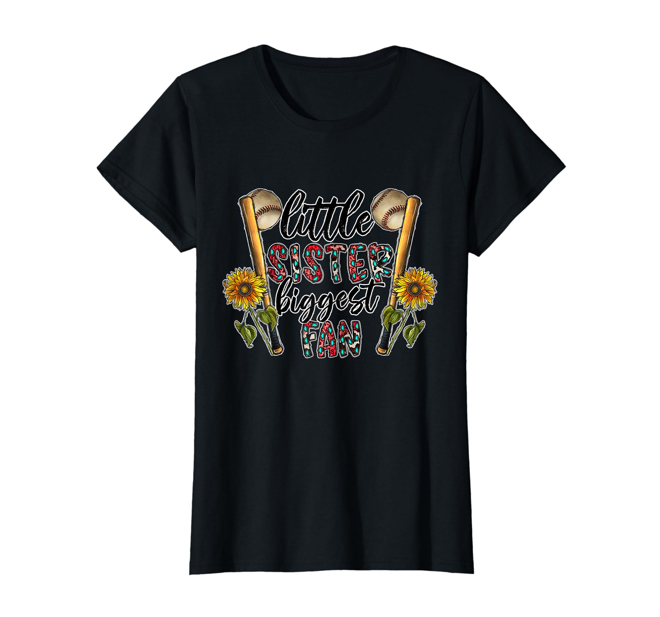 Little Sister Biggest Fan Baseball T-Shirt - Unique Graphic for Adults - T-Shirt, Sweatshirt, Hoodie
