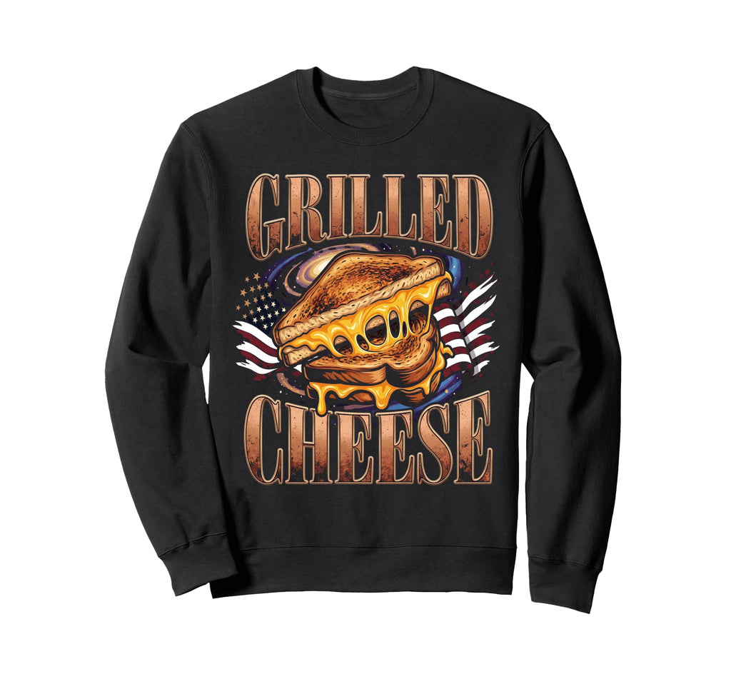Funny Grilled Cheese Usa Flag 90S Sweatshirt - Streetwear Style Men Women - T-Shirt, Sweatshirt, Hoodie