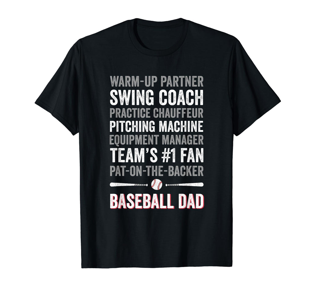 Baseball Dad Funny List Fathers Day T-Shirt - Novelty Apparel for Adults - T-Shirt, Sweatshirt, Hoodie