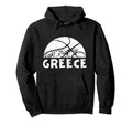 Greece Basketball Distressed Hoodie - Streetwear Style for Adults - T-Shirt, Sweatshirt, Hoodie