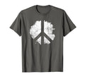 Peace Sign Paint Blot Grunge Worn T-Shirt - Novelty Apparel for Adults - T-Shirt, Sweatshirt, Hoodie