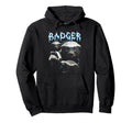 Badger 90S Heavy Metal Badger Animal Hoodie - Trendy Graphic Men Women - T-Shirt, Sweatshirt, Hoodie