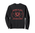 2024 Home Plate Social Club Softball Sweatshirt - Minimalist Print Unisex - T-Shirt, Sweatshirt, Hoodie