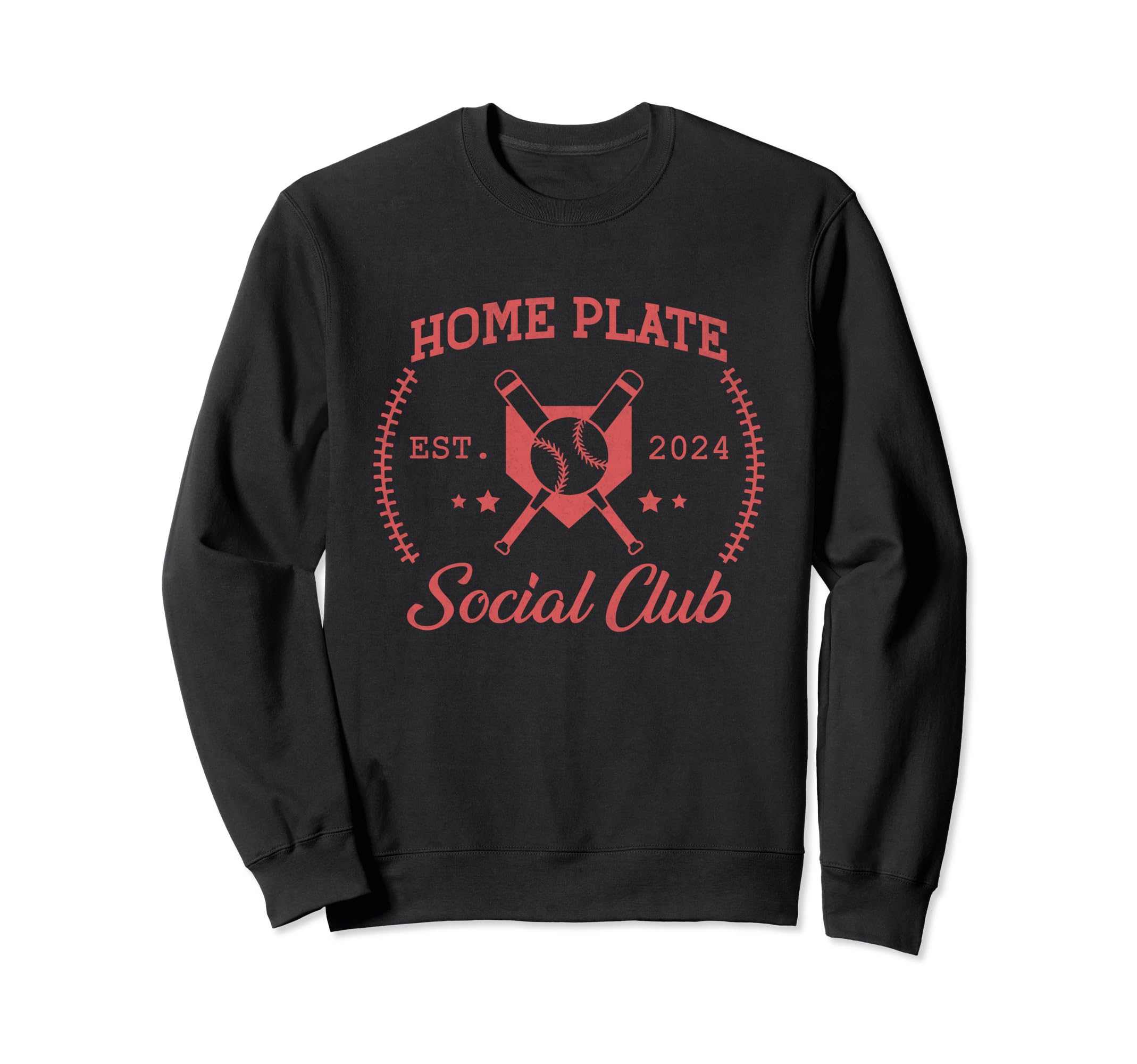 2024 Home Plate Social Club Softball Sweatshirt - Minimalist Print Unisex - T-Shirt, Sweatshirt, Hoodie