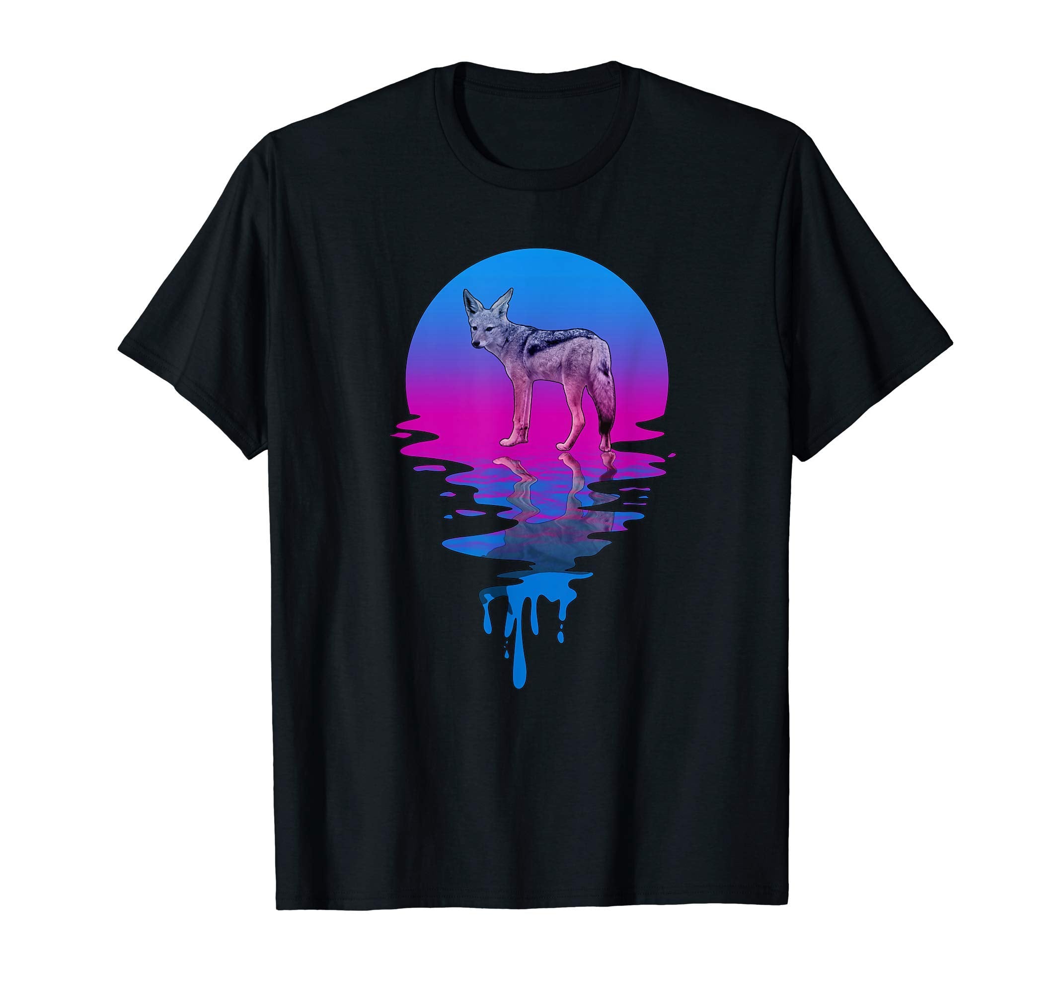 Sunset Jackal T-Shirt - Minimalist Print Men Women - T-Shirt, Sweatshirt, Hoodie