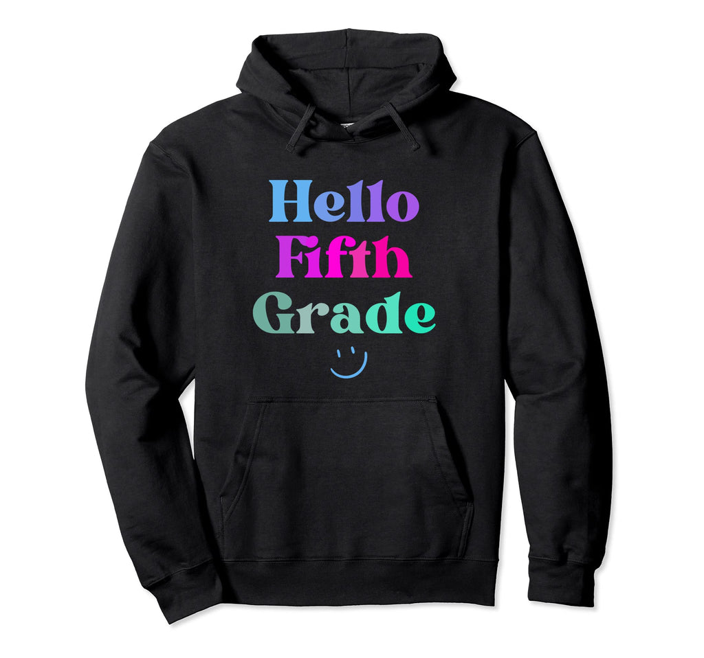 Hello Fifth Grade Teachers Boho Groovy Hoodie - Minimalist Print Unisex - T-Shirt, Sweatshirt, Hoodie