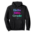 Hello Fifth Grade Teachers Boho Groovy Hoodie - Minimalist Print Unisex - T-Shirt, Sweatshirt, Hoodie