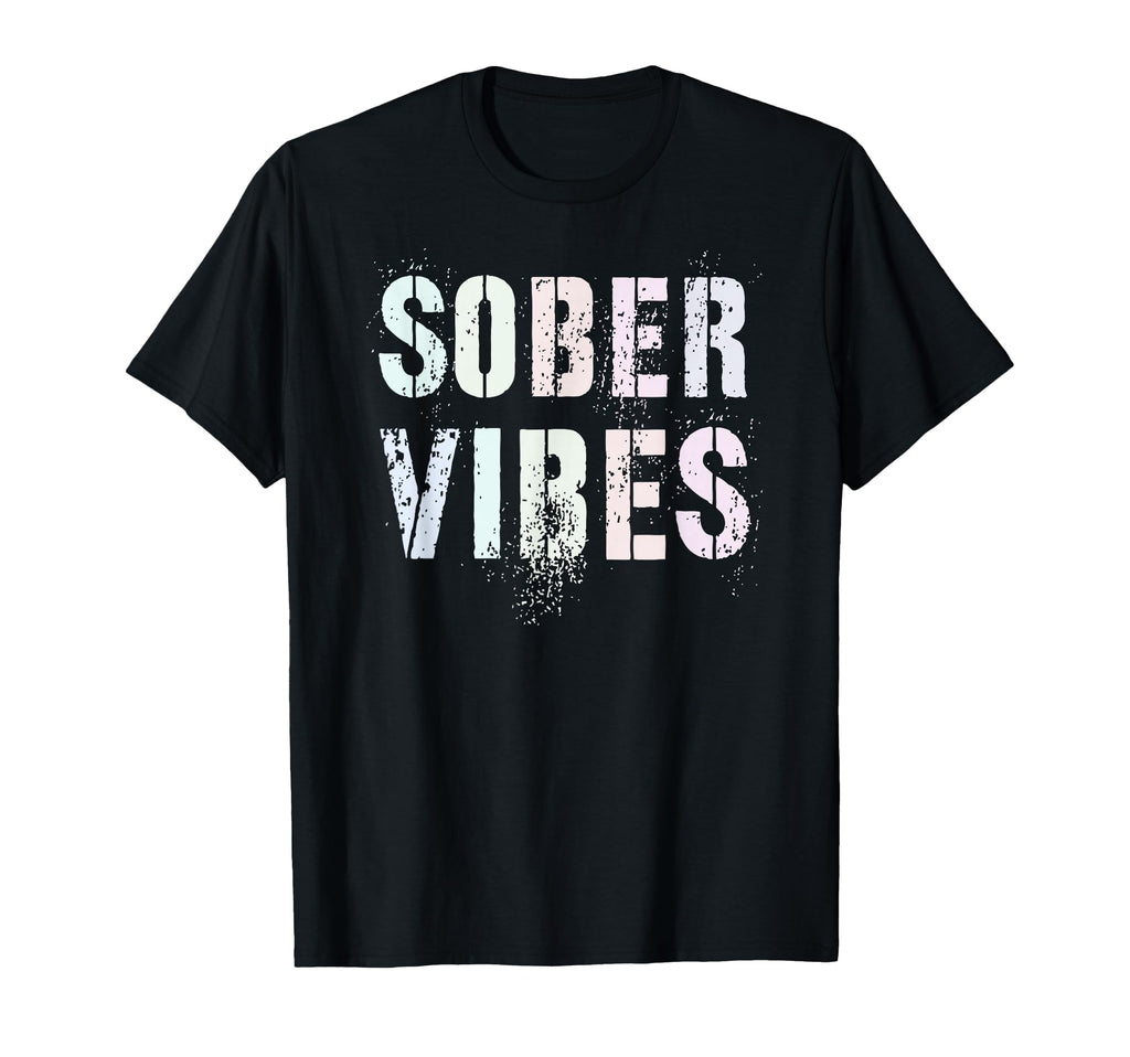 Sober Vibes Clean Peace Love Aa T-Shirt - Unique Graphic for Adults - T-Shirt, Sweatshirt, Hoodie