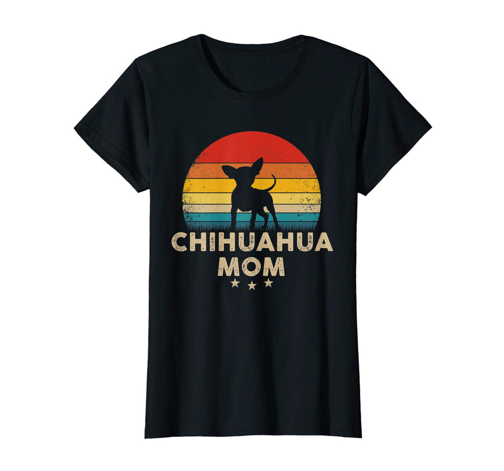 Womens Chihuahua Mom Silhouette Sunset T-Shirt - Unique Graphic Unisex - T-Shirt, Sweatshirt, Hoodie