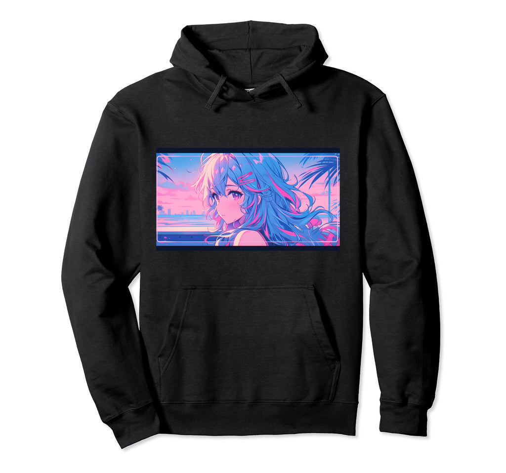 90S Anime Aesthetic Lofi Vaporwave Hoodie - Streetwear Style for Adults - T-Shirt, Sweatshirt, Hoodie