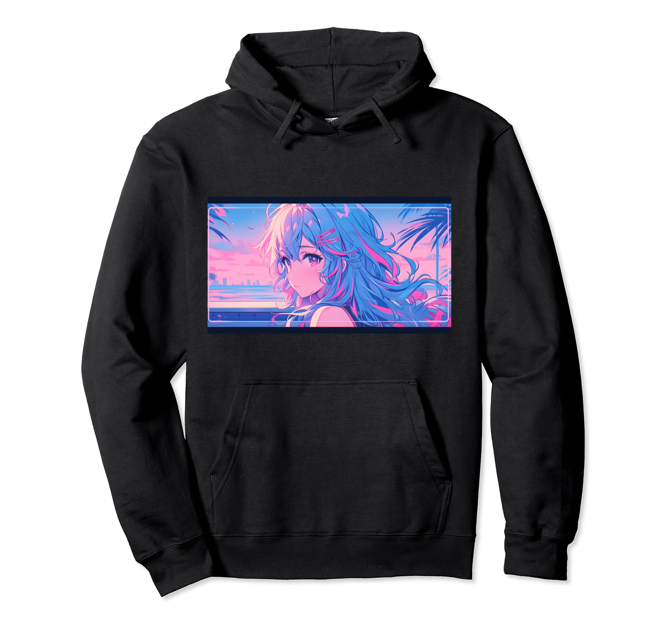 90S Anime Aesthetic Lofi Vaporwave Hoodie - Streetwear Style for Adults - T-Shirt, Sweatshirt, Hoodie