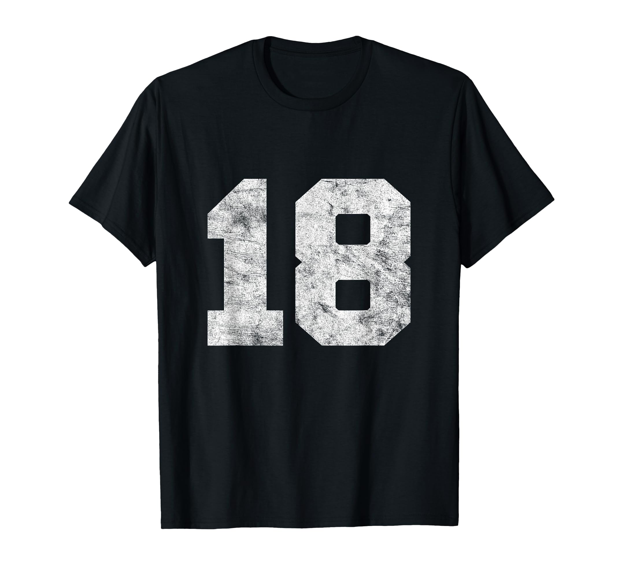 Lucky Number 18 Birthday Sports T-Shirt - Casual Everyday Wear Men Women - T-Shirt, Sweatshirt, Hoodie