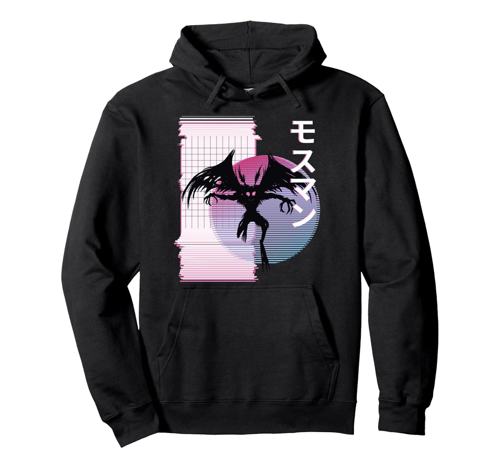 Vaporwave Aesthetic Japanese Mothman Hoodie - Graphic Print Unisex - T-Shirt, Sweatshirt, Hoodie