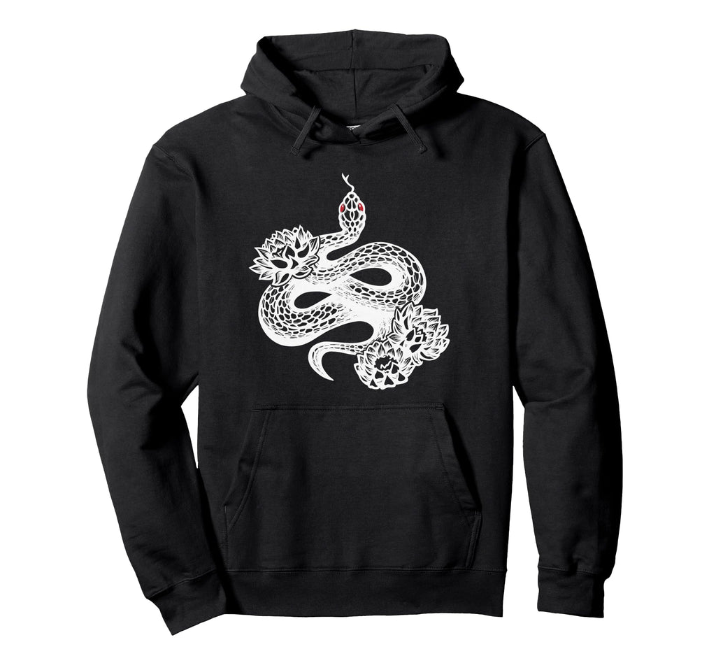 Water Lily Reptile Snake Eboy Egirl Y2K Mall Hoodie - Graphic Print Unisex - T-Shirt, Sweatshirt, Hoodie