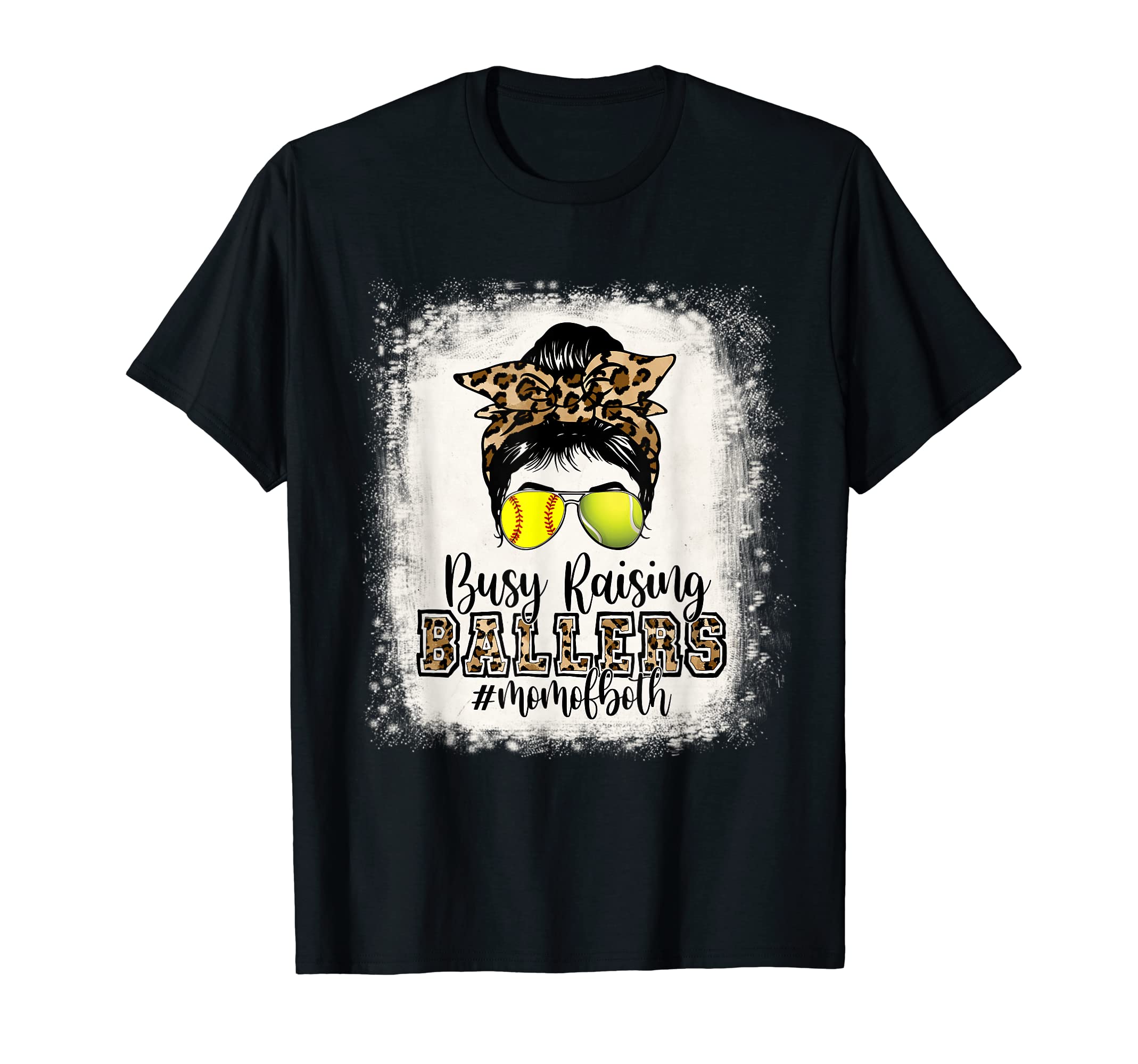 Busy Raising Ballers Mom Both T-Shirt - Minimalist Print Men Women - T-Shirt, Sweatshirt, Hoodie