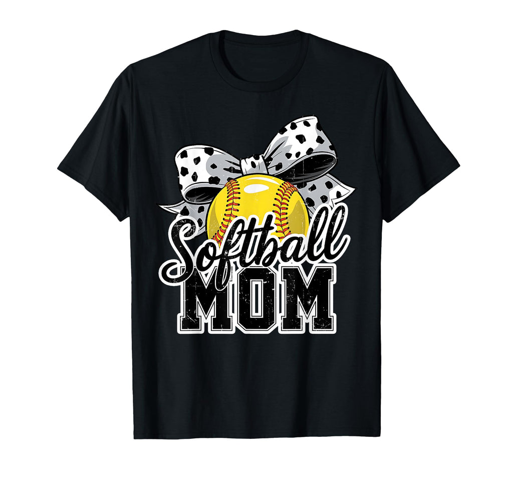 Baseball Mom Polka Dot Bow Sports Mama T-Shirt - Graphic Print for Adults - T-Shirt, Sweatshirt, Hoodie