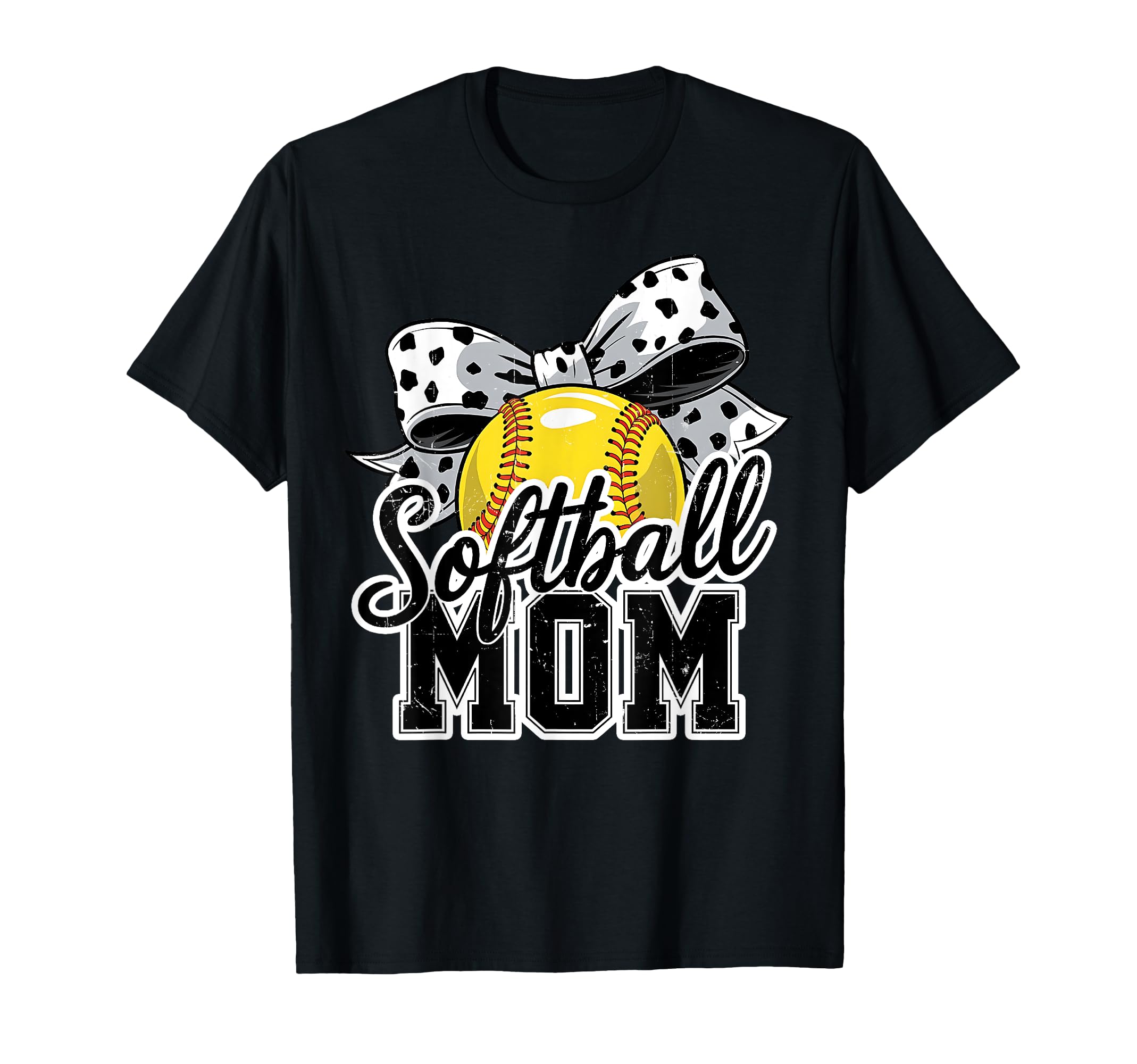 Baseball Mom Polka Dot Bow Sports Mama T-Shirt - Graphic Print for Adults - T-Shirt, Sweatshirt, Hoodie
