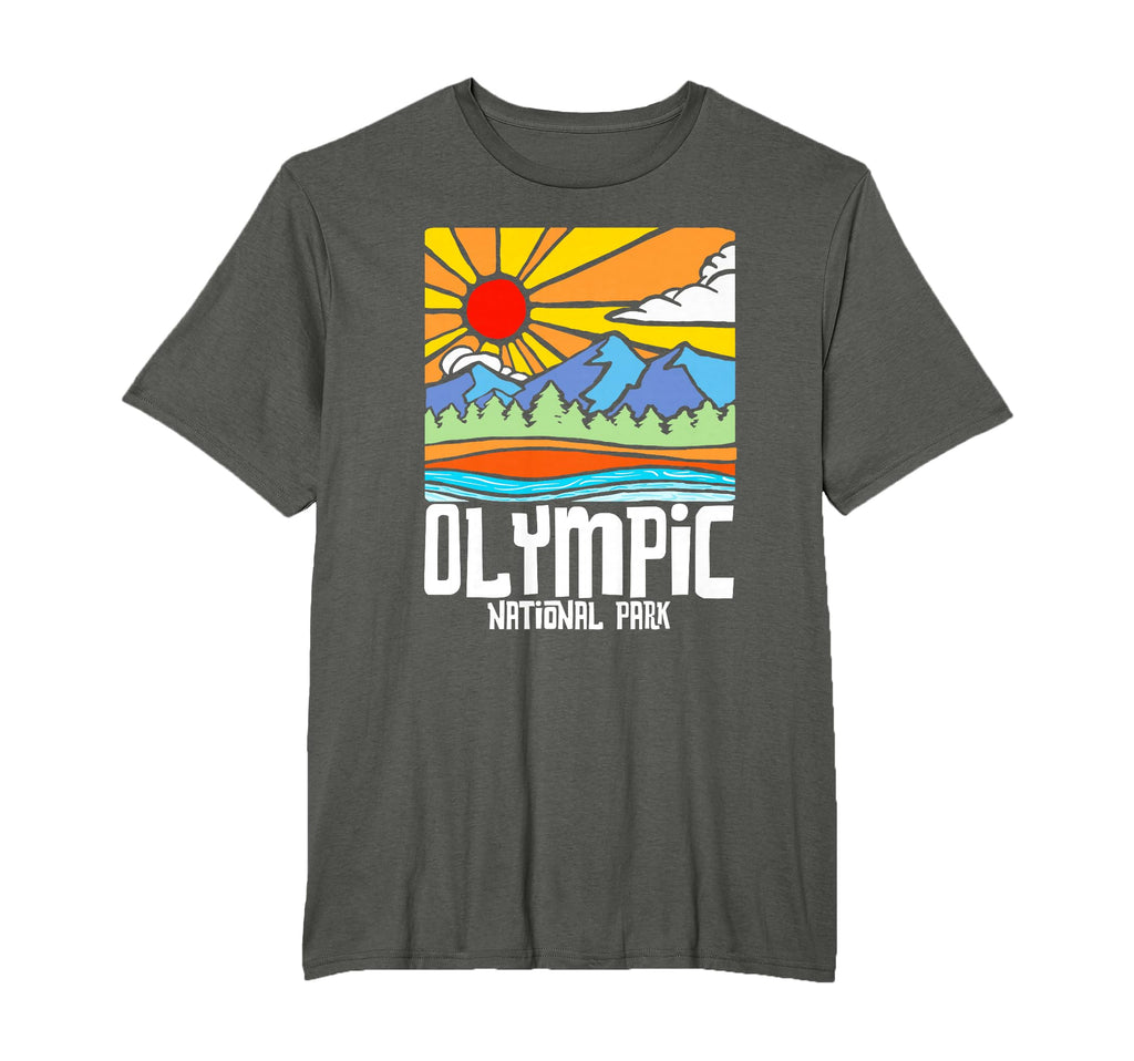 Olympic National Park Artistic Nature T-Shirt - Fun Novelty Design Unisex - T-Shirt, Sweatshirt, Hoodie
