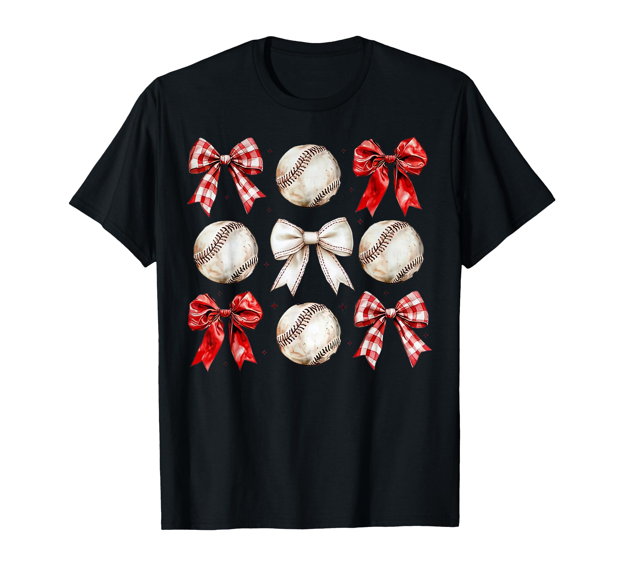 Baseball Bow Mama Game Day Mothers Day T-Shirt - Novelty Apparel for Adults - T-Shirt, Sweatshirt, Hoodie