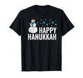 Happy Hanukkah Snowman Distressed T-Shirt - Streetwear Style Men Women - T-Shirt, Sweatshirt, Hoodie