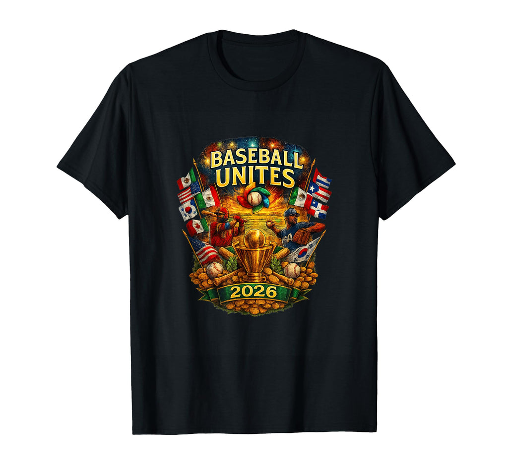 Baseball Unites World 2026 Global Fan T-Shirt - Graphic Print Unisex - T-Shirt, Sweatshirt, Hoodie