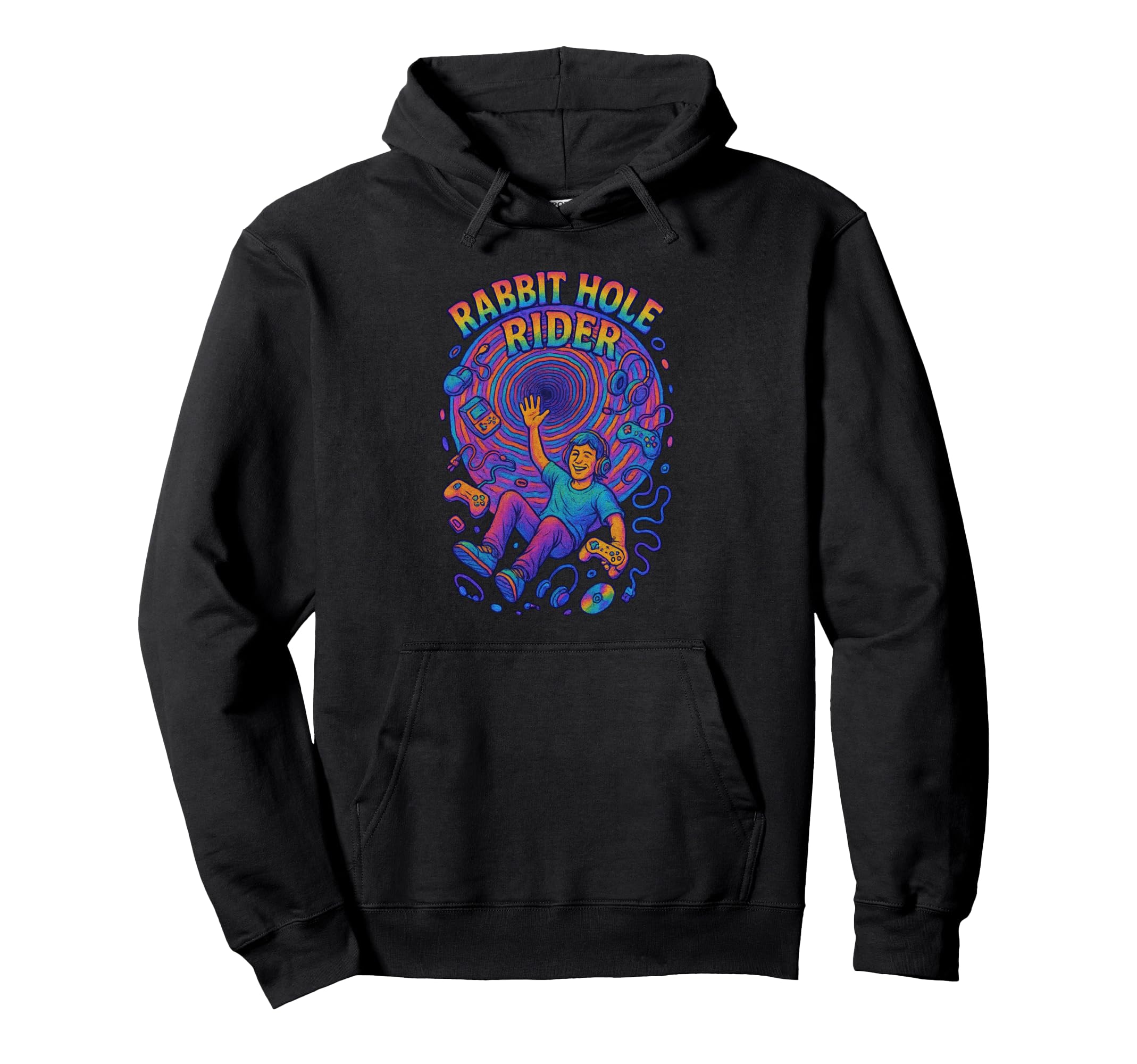 Gamer Hippie Colorful Funny Nerd 90S Geek Hoodie - Streetwear Style Unisex - T-Shirt, Sweatshirt, Hoodie