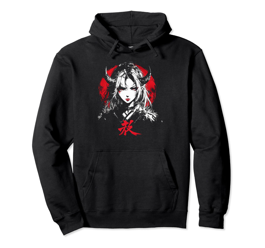 Goth Grunge Demon Anime Waifu Horror Hoodie - Trendy Graphic for Adults - T-Shirt, Sweatshirt, Hoodie