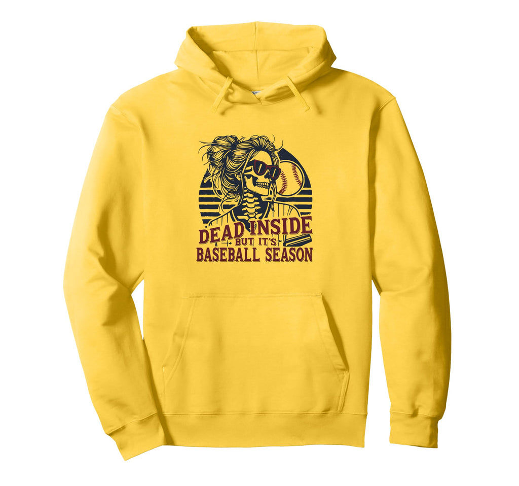 Dead Inside But Baseball Season Baseball Hoodie - Custom Art Print Unisex - T-Shirt, Sweatshirt, Hoodie