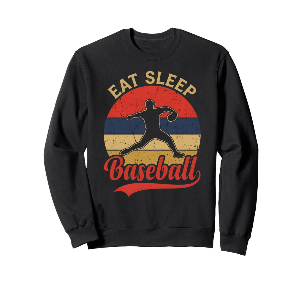 Eat Sleep Baseball Sunset Pitcher Sweatshirt - Custom Art Print Unisex - T-Shirt, Sweatshirt, Hoodie