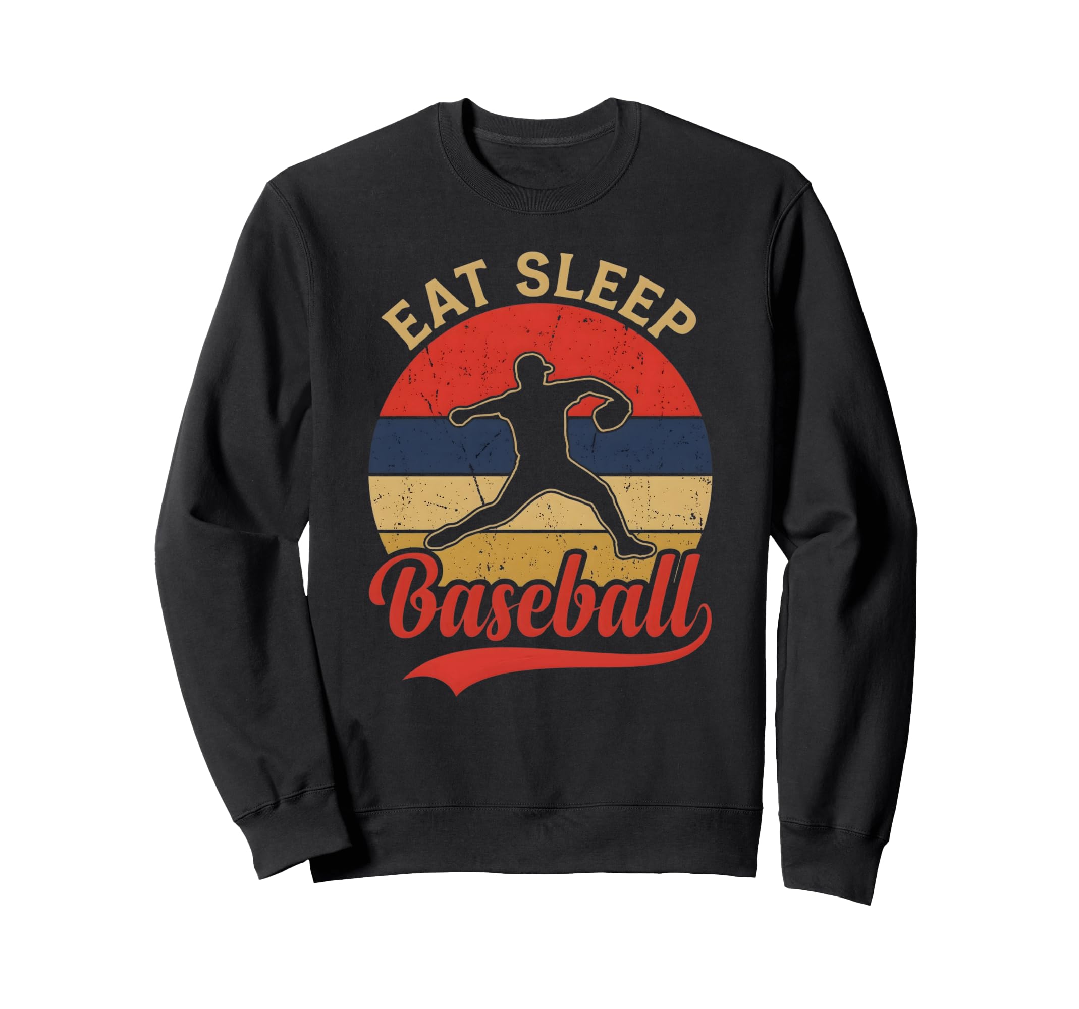 Eat Sleep Baseball Sunset Pitcher Sweatshirt - Custom Art Print Unisex - T-Shirt, Sweatshirt, Hoodie