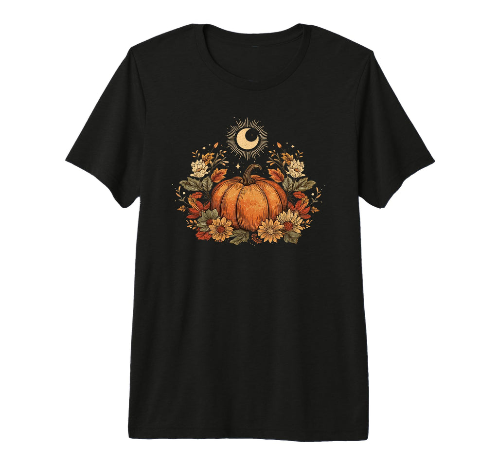 Pumpkin Spice Tis Season Equinox Moon Tri T-Shirt - Novelty Apparel Unisex - T-Shirt, Sweatshirt, Hoodie