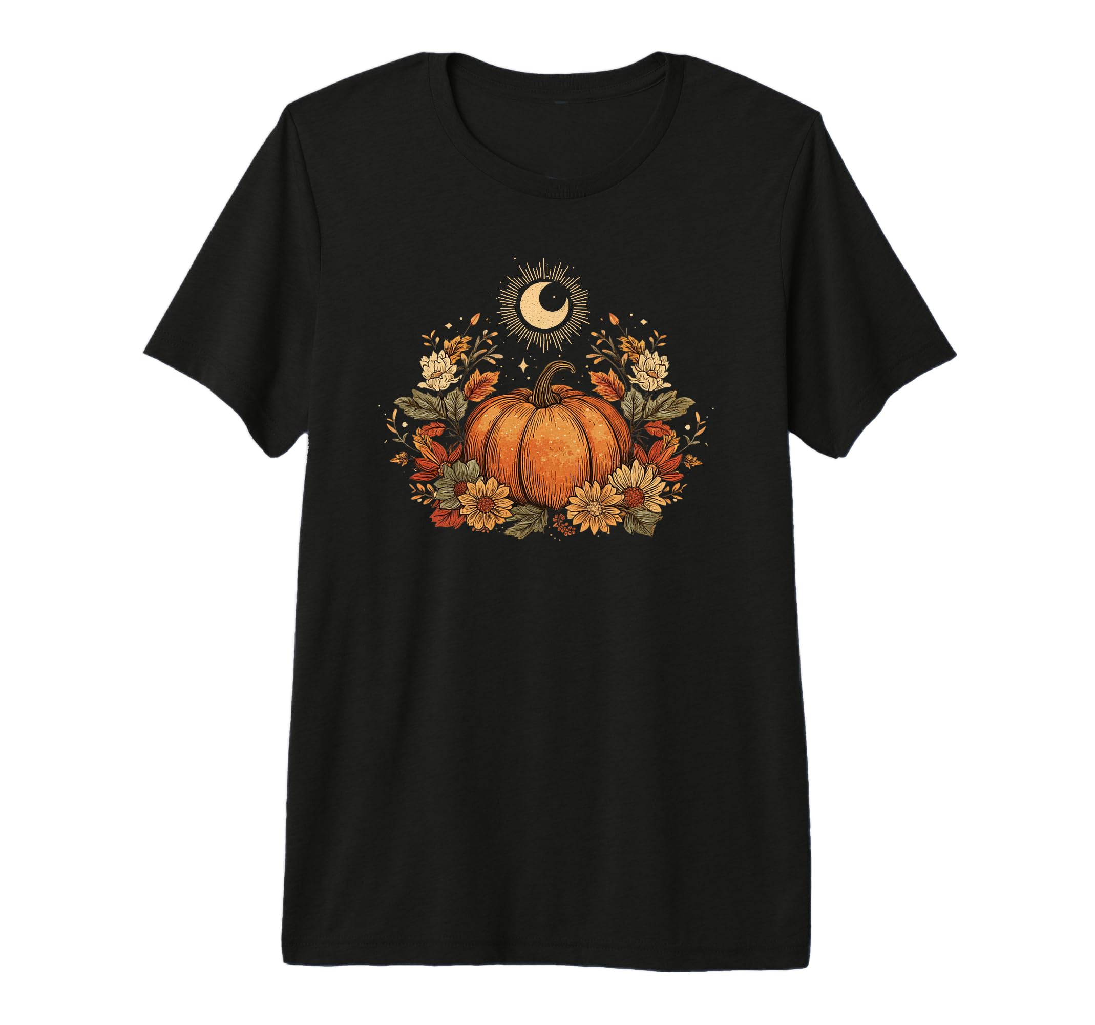 Pumpkin Spice Tis Season Equinox Moon Tri T-Shirt - Novelty Apparel Unisex - T-Shirt, Sweatshirt, Hoodie