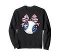 Usa American Flag Coquette Bow Sweatshirt - Novelty Apparel Unisex - T-Shirt, Sweatshirt, Hoodie